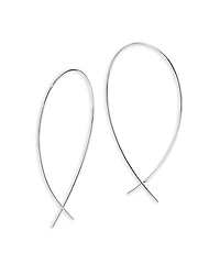 Lana Jewelry 14K Yellow Gold or 14K White Gold Upside Down Hoop Threader Earrings
