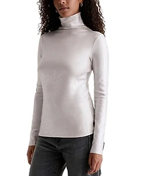 Ag Metallic Turtleneck