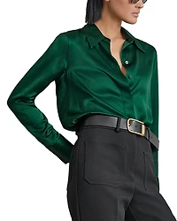 Reiss Ameira Silk Satin Shirt