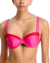 Aqua Swim Colorblock Underwire Bikini Top - Exclusive