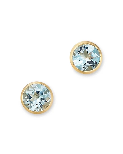 Bloomingdale's Fine Collection Semi Precious Gemstone Bezel Set Stud Earrings
