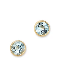 Bloomingdale's Fine Collection Semi Precious Gemstone Bezel Set Stud Earrings