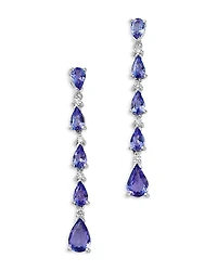 Bloomingdale's Fine Collection Tanzanite & Diamond Linear Drop Earrings