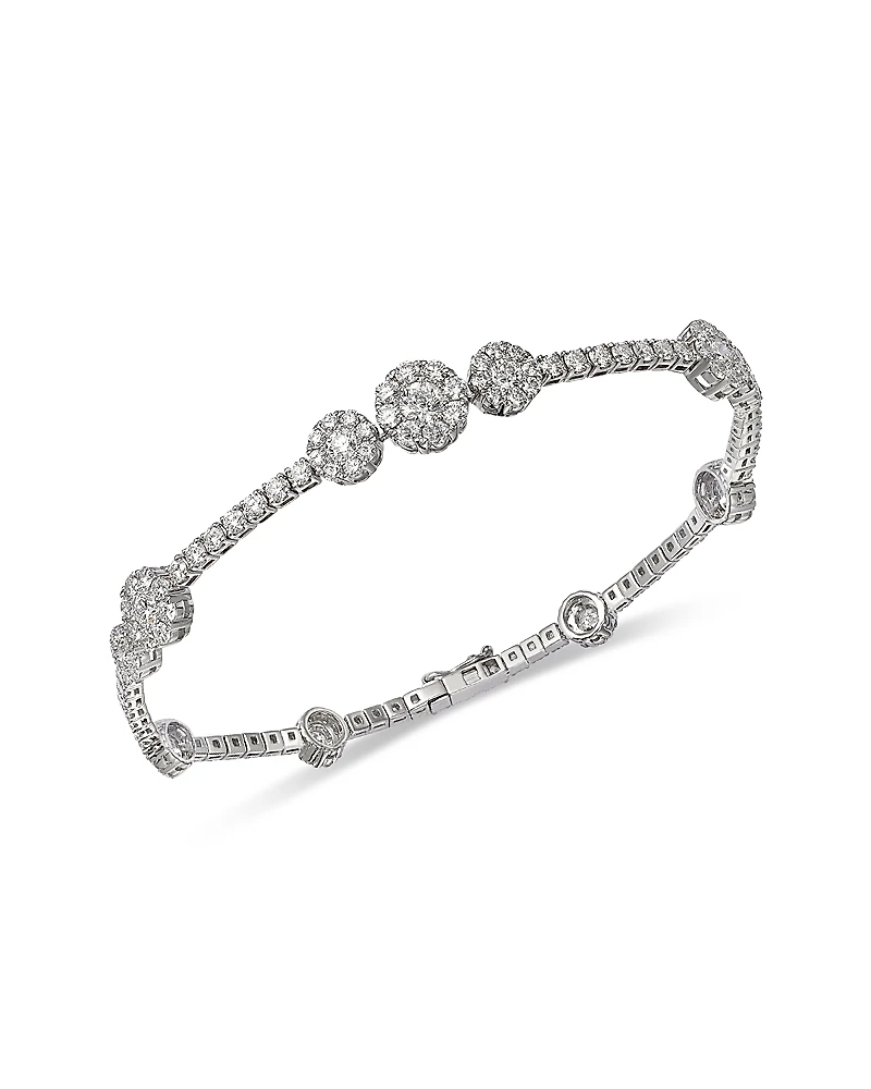 Bloomingdale's Fine Collection Diamond Flower Bracelet