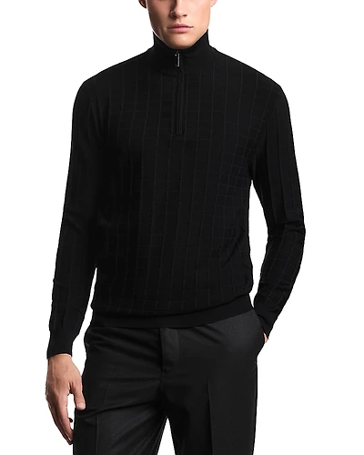 Emporio Armani Turtleneck Quarter Zip Pullover