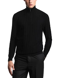 Emporio Armani Turtleneck Quarter Zip Pullover