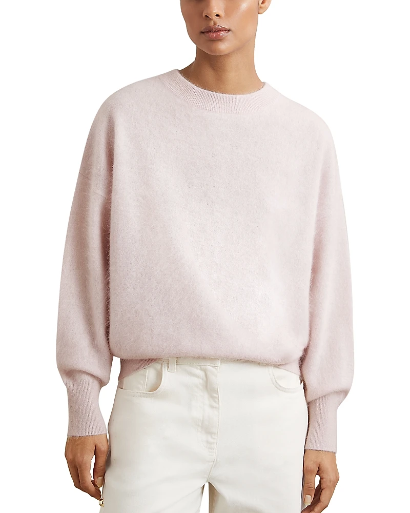 Reiss Misha Brushed Cashmere Crewneck Sweater