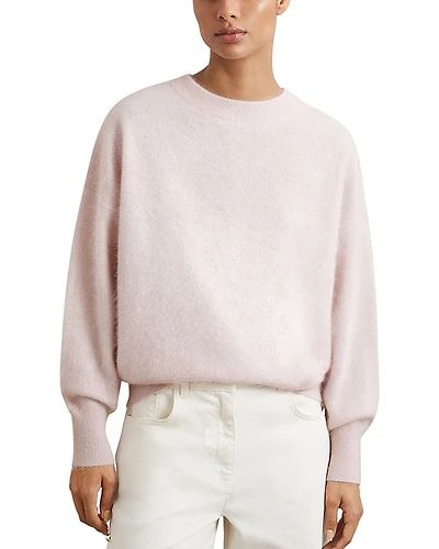 Reiss Misha Brushed Cashmere Crewneck Sweater