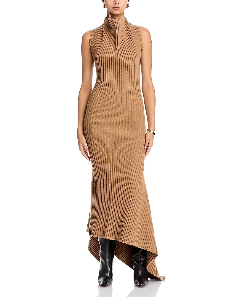 Victoria Beckham Draped Ribbed Dress