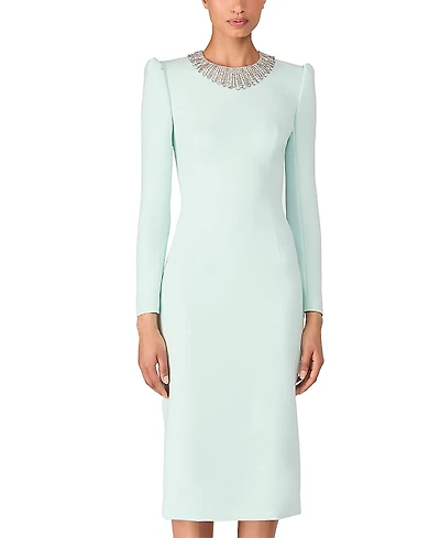 Jenny Packham Cora Long-sleeve Midi Dress