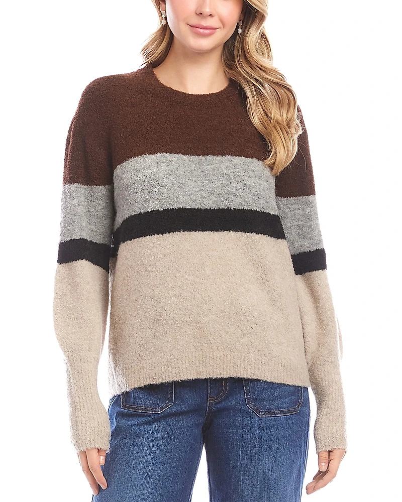 Karen Kane Colorblocked Crewneck Sweater