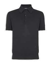 Balmain Ribbed Trim Knit Polo Shirt