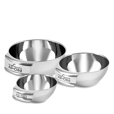 All Clad Stainless Steel 3 Piece Mini Measuring Bowl Set