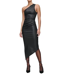 DL1961 Esme Coated Off Shoulder Midi Dress