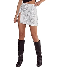 Nasty Gal Star Diamante Detail Split Mini Skirt