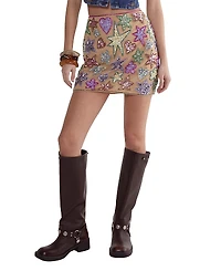 Nasty Gal Hand Embellished Sequin Mini Skirt