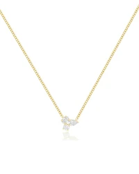 Ef Collection Diamond Mixed Cut Cluster Pendant Necklace