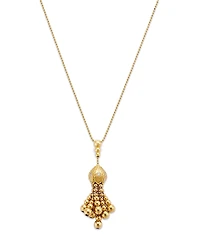 Roberto Coin 18K Yellow Gold Princess Diamond Tassel Pendant Necklace, 16-18