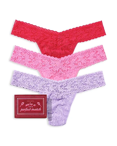 Hanky Panky Matchbox Low Rise Thong, Pack of 3