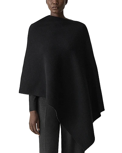 Theory Wool Cashmere Draped Poncho