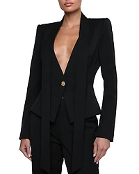 L'Agence Romy Tie Neck Blazer