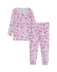Esme Girls' Long Sleeved Christmas Pajamas Set - Little Kid
