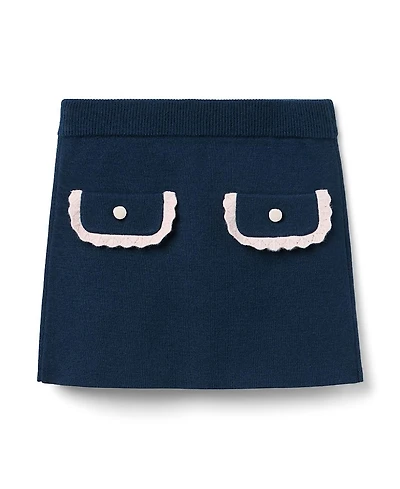 Janie and Jack Girls' Crochet Trim Sweater Skirt - Little Kid, Big Kid