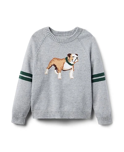 Janie and Jack Boys' Bulldog Striped Sweater - Little Kid, Big Kid