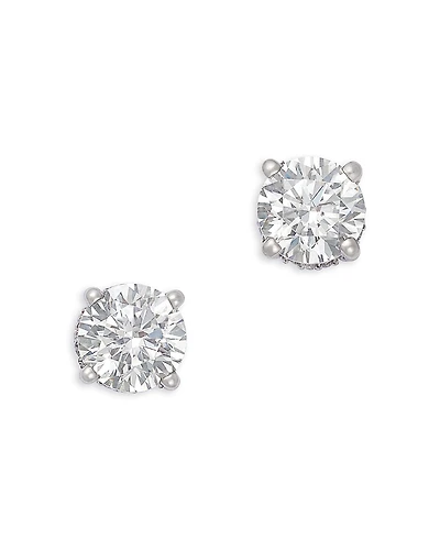 Bloomingdale's Fine Collection Luxe Collection Certified Lab Grown Diamond Hidden Halo Stud Earrings