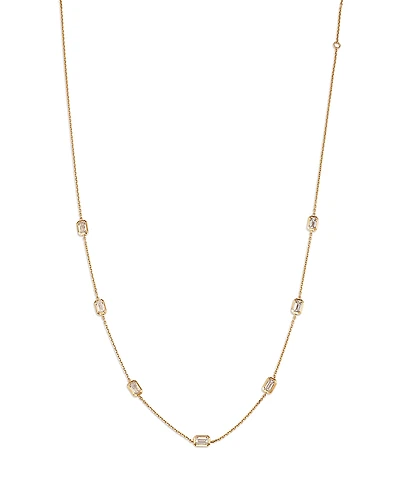 Bloomingdale's Fine Collection Luxe Collection Certified Lab Grown Diamond Emerald Cut Diamond by the Yard Collar Necklace
