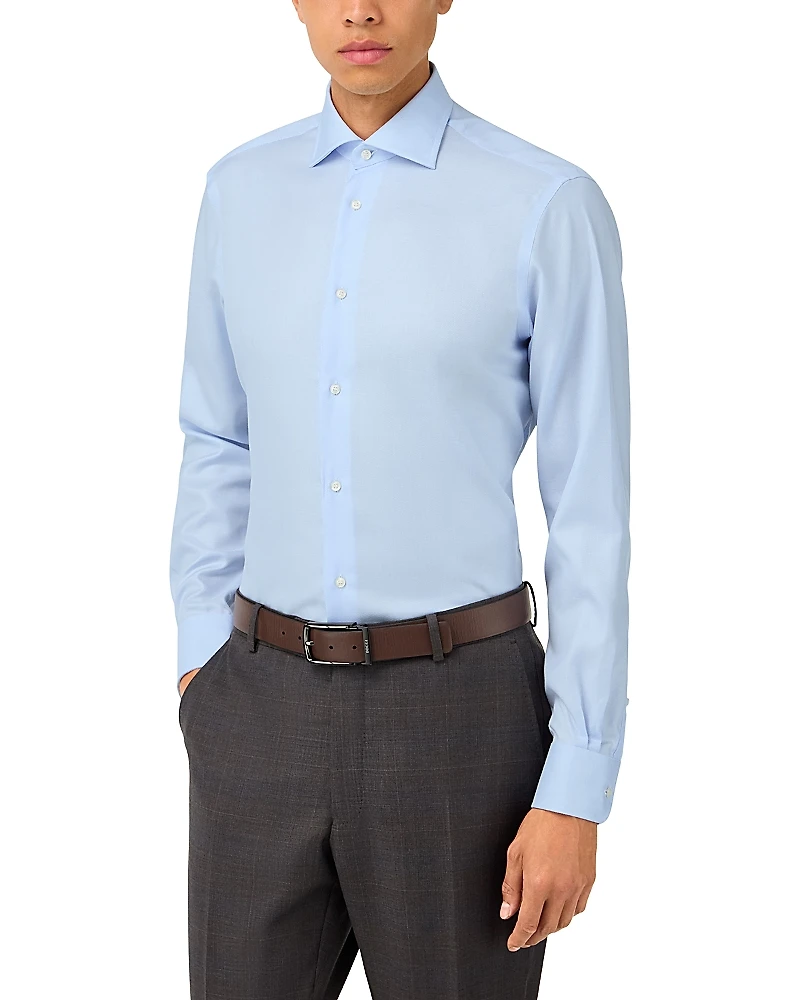 Boggi Milano Non-Iron Twill Windsor Collar Dress Shirt