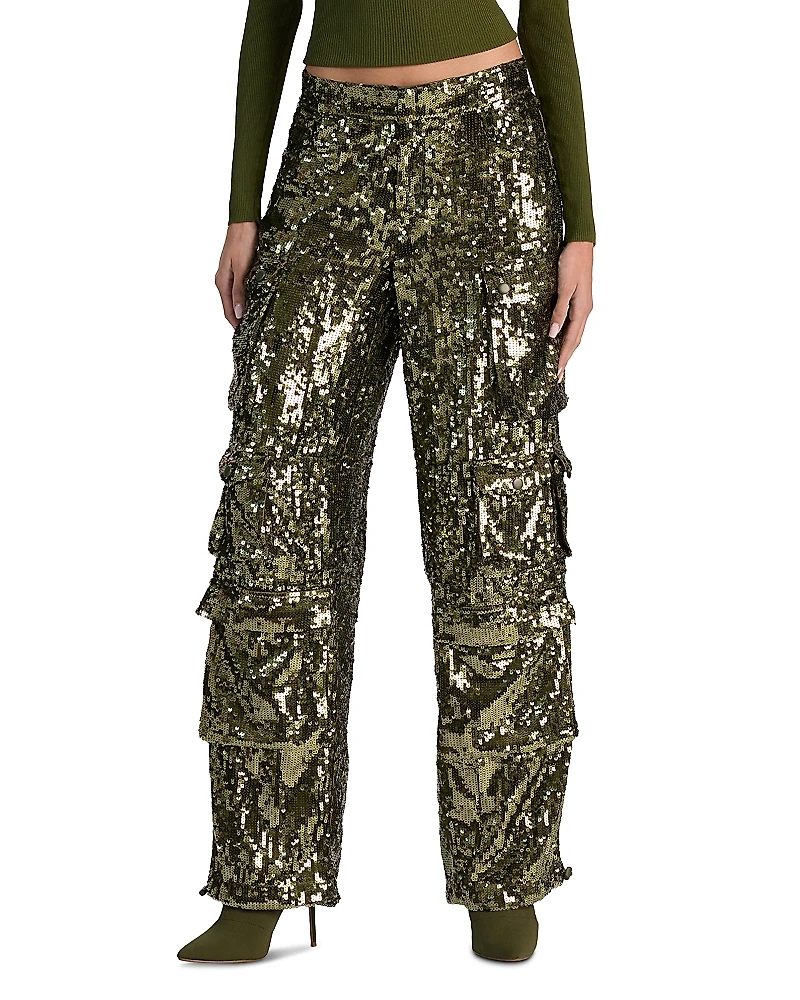 Alice and Olivia Olympia Mr Sequin Baggy Cargo Pants