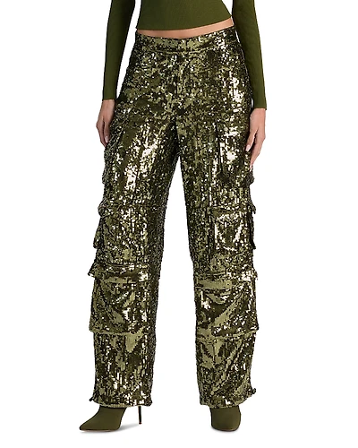 Alice and Olivia Olympia Mr Sequin Baggy Cargo Pants