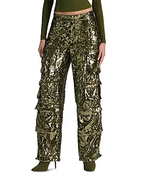 Alice and Olivia Olympia Mr Sequin Baggy Cargo Pants