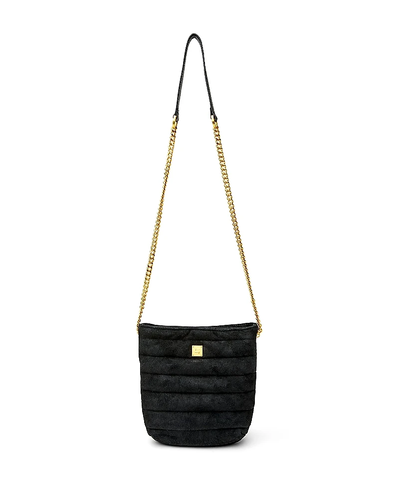Think Royln Dream Stash Small Quilted Suede Shoulder Bag