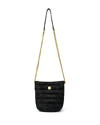Think Royln Dream Stash Small Quilted Suede Shoulder Bag