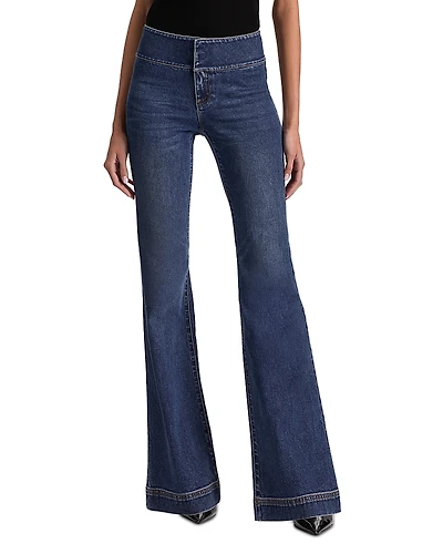 Alice and Olivia High Rise Flare Jeans