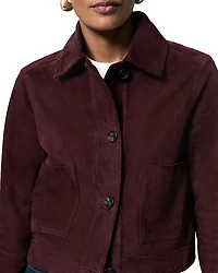 Reiss Petite Fitted Suede Jacket