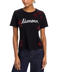 Cinq a Sept Kissing Booth Embellished Tee