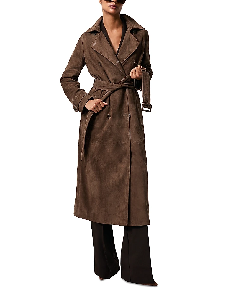 Reiss Suede Trench Coat