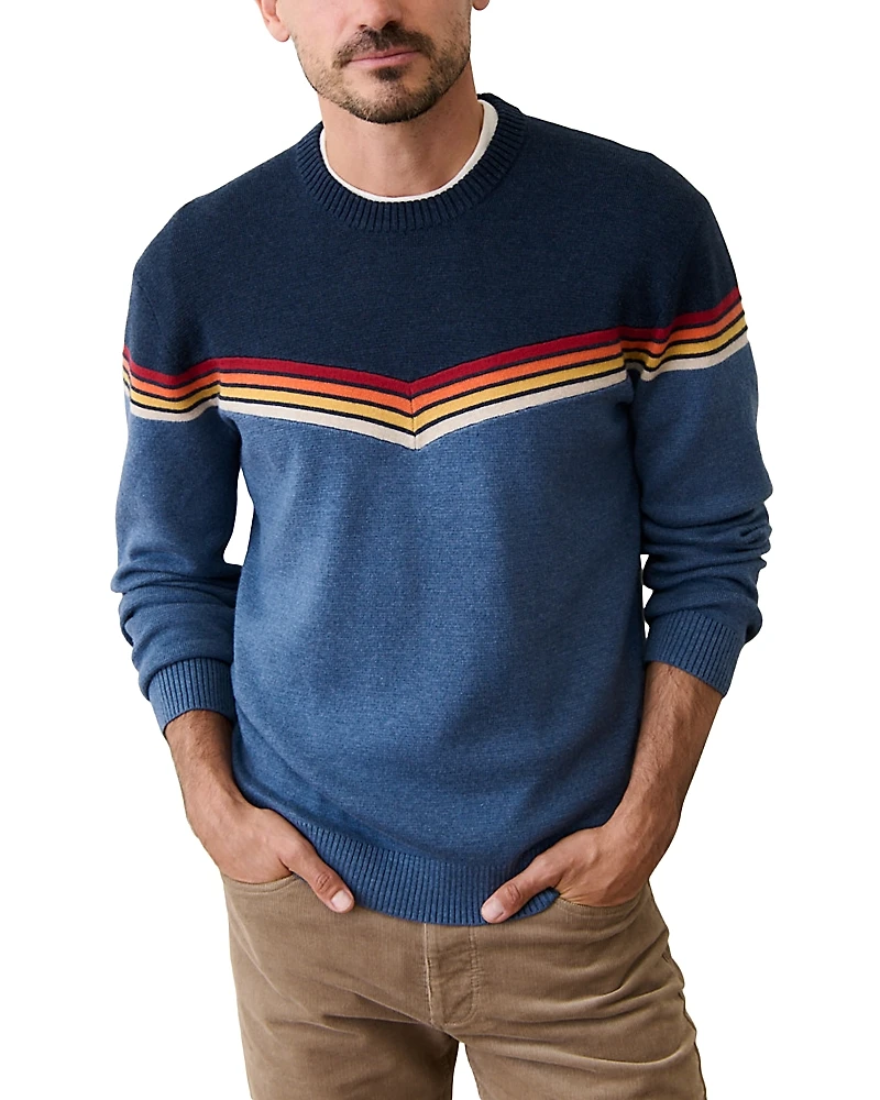 Marine Layer Chevron Varsity Crewneck Sweater
