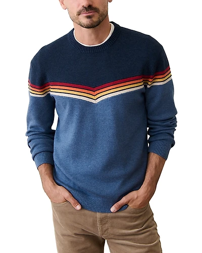Marine Layer Chevron Varsity Crewneck Sweater
