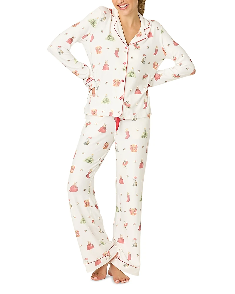 Pj Salvage Feline Festive Pajama Set
