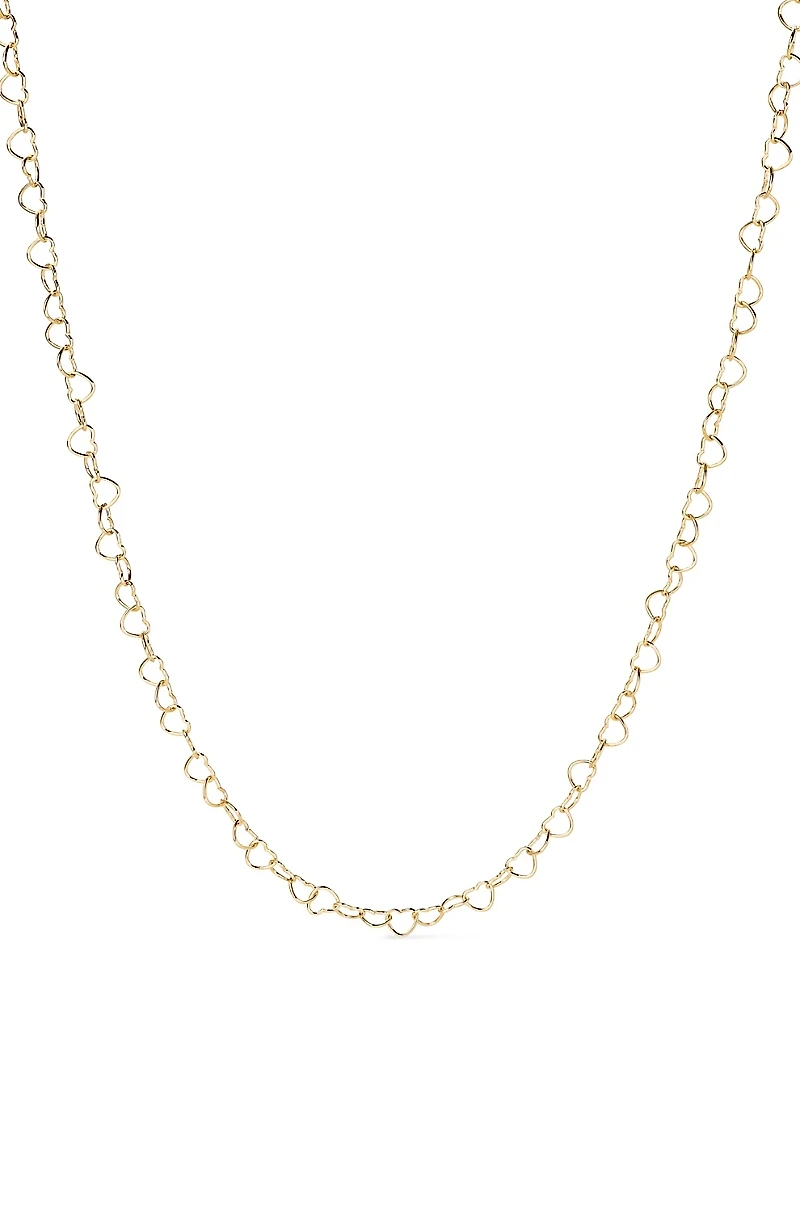 Ana Luisa Solid Yellow Gold Heart Chain Necklace