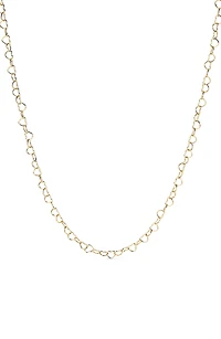 Ana Luisa Solid Yellow Gold Heart Chain Necklace