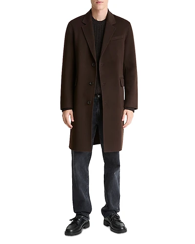Vince Splittable Single Breasted Wool Blend Topcoat
