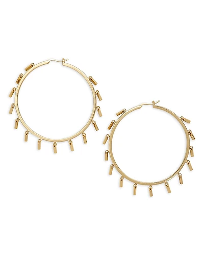 Ramy Brook Bar Jewelry Dangling Bar Hoop Earrings