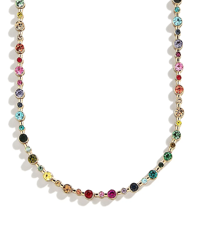 Baublebar Multicolor Bezel Tennis Necklace, 17
