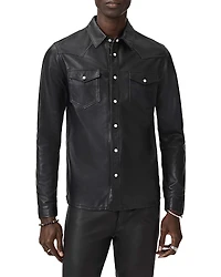 John Varvatos Sage Leather Shirt Jacket