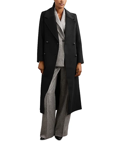 Reiss Dorian Faux Fur Collar Coat